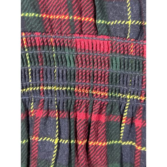 VTG Miss Dorby Dress 14 PETITE Tartan Plaid Midi Button Detail Cummerbund Mutton - Picture 13 of 15